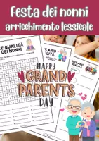 anteprima - Esercizi - Le Qualità dei Nonni- arricchimento lessicale - Pagina di copertina