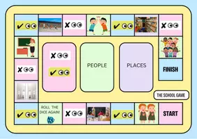 Vista previa - Juegos / Gamificación - The school Board Game: Vocabulary and struct. can/can't see - página 1