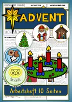 Vorschau - Arbeitsblätter - Advent - Arbeitsheft | Grundschule - Deckblatt