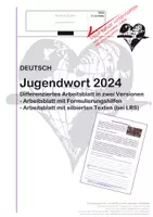 Vorschau - Arbeitsblätter - Jugendwort 2024 - Deckblatt