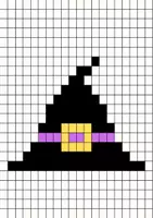 Vista previa - Manualidades / Dibujos para colorear - Pixel Art Halloween - página 1