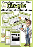 Vorschau - Stundenentwürfe - Alkalimetalle: Rubidium Wissenskartei + Steckbrief + Quizze - Deckblatt