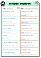 Vorschau - Fördermaterial/Inklusion - Personal Pronouns - Tandem Activity - Seite 3