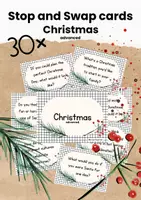 Vorschau - Spiele - Stop and Swap Cards - Conversation Cards - Christmas advanced - Deckblatt