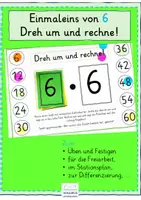 Vorschau - Unterrichtsreihen - Dreh um und rechne! Einmaleins von 6 - Deckblatt