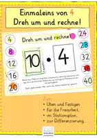 Vorschau - Unterrichtsreihen - Dreh um und rechne! Einmaleins von 4 - Deckblatt