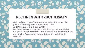 Vorschau - Spiele - Übungsspiel: Bruchterme Vereinfachen (PowerPoint) - Seite 2