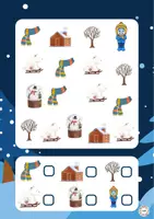 Vista previa - Tarjetas / Manipulativos - Conteo invierno - página 3