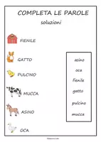 anteprima - Esercizi - Completa le parole della fattoria - Pagina 3