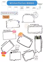 Vorschau - Arbeitsblätter - Winterferien-BINGO - Deckblatt