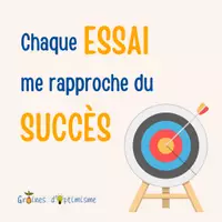 Aperçu - Affichage - Pensée Positive - Chaque essai me rapproche du succès - Page de couverture