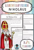 Vorschau - Arbeitsblätter - Leseverstehen - Der Nikolaus ist hier - Deutsch 2. und 3. Klasse - Deckblatt