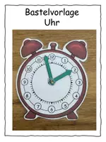 Vorschau - Stundenentwürfe - Bastelvorlage Uhr - Deckblatt