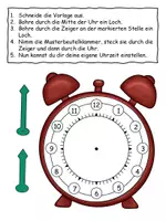 Vorschau - Stundenentwürfe - Bastelvorlage Uhr - Seite 1