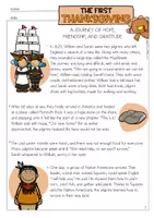 Vorschau - Arbeitsblätter - Thanksgiving: Reading - the first Thanksgiving - Seite 1