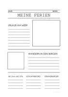 Vorschau - Arbeitsblätter - Meine Ferien - Sommerferien-Zeitung zum Schulstart - Seite 1