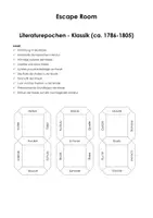 Vorschau - Stundenentwürfe - Escape Room "Literaturepochen - Klassik (ca. 1786-1805)" - Deckblatt