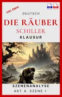 Vorschau - Arbeitsblätter - Klausur - "Die Räuber" - Schiller - Szenenanalyse Akt 4, Szene 1 - Heimat und Entfremdung - Deckblatt