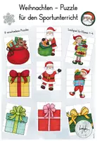 Vorschau - Spiele - Laufspiel - Weihnachtspuzzle für den Sportunterricht - Weihnachten - Deckblatt