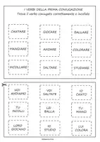 anteprima - Esercizi - I verbi: leggi, ritaglia e incolla la coniugazione - Pagina 1