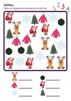 Vorschau - Arbeitsblätter - Weihnachten Zählen/Mathematik - Klasse 1 und 2 - Seite 1