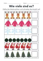 Vorschau - Arbeitsblätter - Weihnachten Zählen/Mathematik - Klasse 1 und 2 - Seite 2