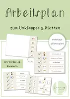 Vorschau - Fördermaterial/Inklusion - Arbeitsplan - zum Umklappen & Kletten - Deckblatt