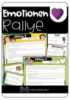 Vorschau - Stationenlernen - Emotionen-Rallye: Achtsamkeit und soziales Lernen - Deckblatt