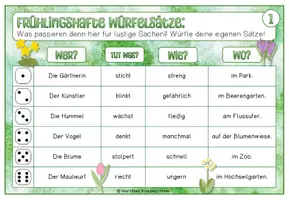 Vorschau - Arbeitsblätter - Würfelsätze zum Thema Frühling - Seite 2