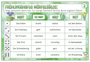 Vorschau - Arbeitsblätter - Würfelsätze zum Thema Frühling - Seite 3