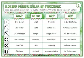 Vorschau - Spiele - Würfelsätze zum Thema Fasching / Karneval - Seite 2