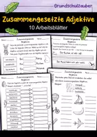 Vorschau - Arbeitsblätter - Zusammengesetzte Adjektive | Deutsch 2. Klasse - Deckblatt