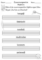 Vorschau - Arbeitsblätter - Zusammengesetzte Adjektive | Deutsch 2. Klasse - Seite 3
