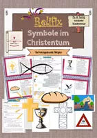 Vorschau - Stundenentwürfe - Symbole im Christentum Vertretungsstunde Religion - Deckblatt