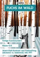Vorschau - Unterrichtsreihen - Fertige Kunststunden, Fuchs im Wald - Deckblatt