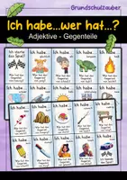 Vorschau - Bildkarten - Ich habe wer hat - Lesespiel | Adjektive - Gegenteile | Deutsch 2. Klasse - Deckblatt