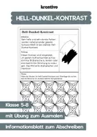 Vorschau - Arbeitsblätter - Infoblatt zum Hell-Dunkel-Kontrast inklusive Übung - Deckblatt