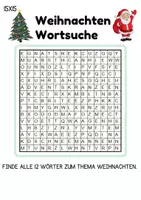 Vorschau - Arbeitsblätter - Wortsuchspiel/Wortsuche/Suchsel Weihnachten (Grundschule) - 4 Varianten - Seite 3