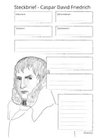 Vorschau - Mal- und Bastelvorlagen - Steckbrief Caspar David Friedrich + Informationsblatt für Schüler - Seite 2