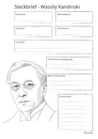 Vorschau - Arbeitsblätter - Steckbrief Wassily Kandinsky + Informationstext für die Schüler - Seite 1