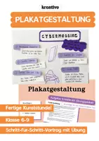 Vorschau - Unterrichtsreihen - Plakatgestaltung mit Übung - fertige Kunststunden (2-3 UE) - Deckblatt