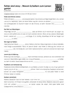 Vorschau - Arbeitsblätter - Feedback und Fehler - Arbeitsblätter mit Erklärvideos, Lückentexten und Übungen - Seite 1