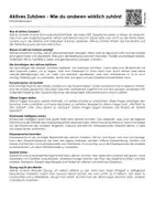 Vorschau - Arbeitsblätter - Aktives Zuhören - Wie du anderen wirklich zuhörst - Deckblatt