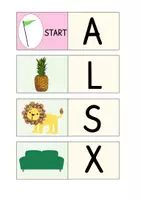 Vorschau - Arbeitsblätter - Anlaut Domino Buchstaben A-Z - Seite 1