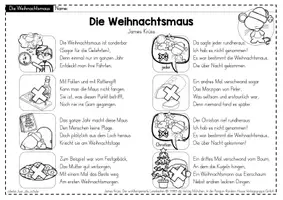 Vorschau - Mal- und Bastelvorlagen - Gedichtwerkstatt: Die Weihnachtsmaus (James Krüss) - Seite 3