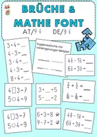 Vorschau - selbst erstellte Schriftarten - Brüche und Mathe Font, DE und AT, FrauZBruch, kommerzielle Nutzung - Deckblatt