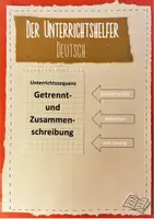 Vorschau - Arbeitsblätter - Unterrichtseinheit: Getrennt- und Zusammenschreibung - Deckblatt
