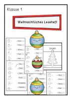 Vorschau - Arbeitsblätter - Weihnachtliches Leseheft - Klasse 1 - Deckblatt