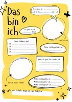 Vorschau - Arbeitsblätter - Das bin ich - Arbeitsblatt zur Vorstellung - Deckblatt