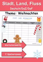 Vorschau - Arbeitsblätter - Stadt, Land, Fluss Weihnachten - DaZ/DaF, Deutsch (Klassenspiel) - Deckblatt